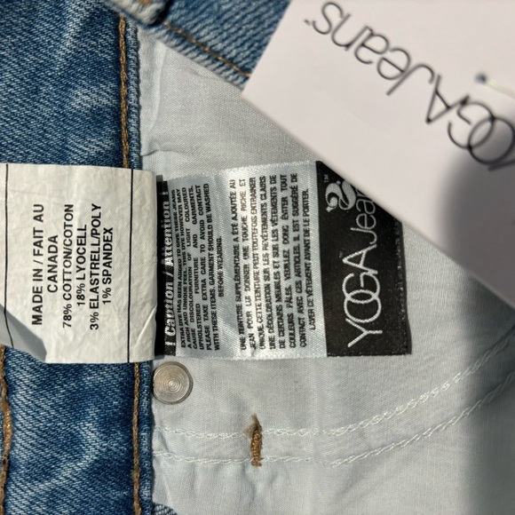 YOGA JEANS Sz 32 Jeans Button Fly Mid-Wash Mom Or Boyfriend Style NEW WITH TAGS - Picture 12 of 12